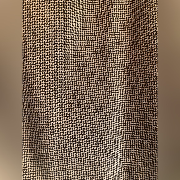 J.Jill NWT ponte brown & black houndstooth skirt with pleat in back, pull on, M - Picture 4 of 13